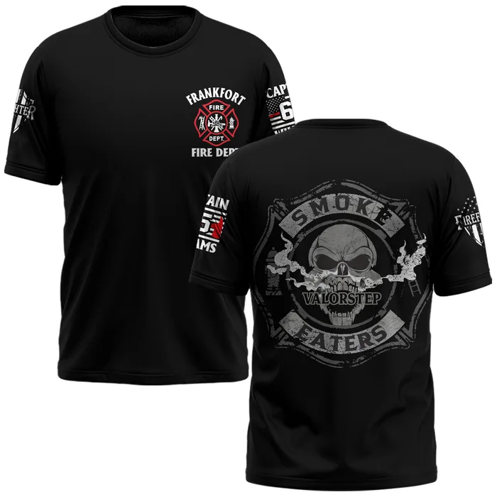 Custom Name, Dept, Rank & Number Smoke Eaters #DQH0140 - AOP T-shirt