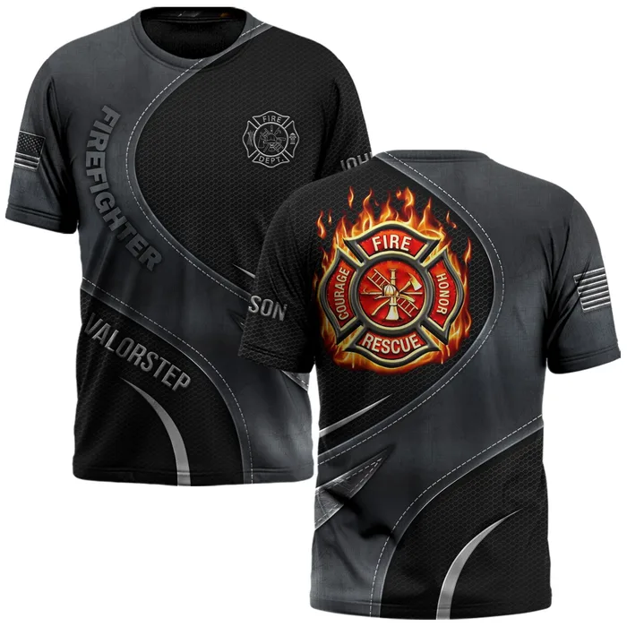 Custom Name Honor Courage Sacrifice Grey Edition #DQH0268 - AOP T-shirt