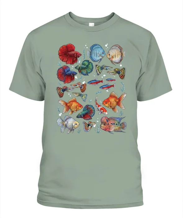Unisex T-Shirt | Comfort Colors 1717 (US) 90s retro fish + nature 79