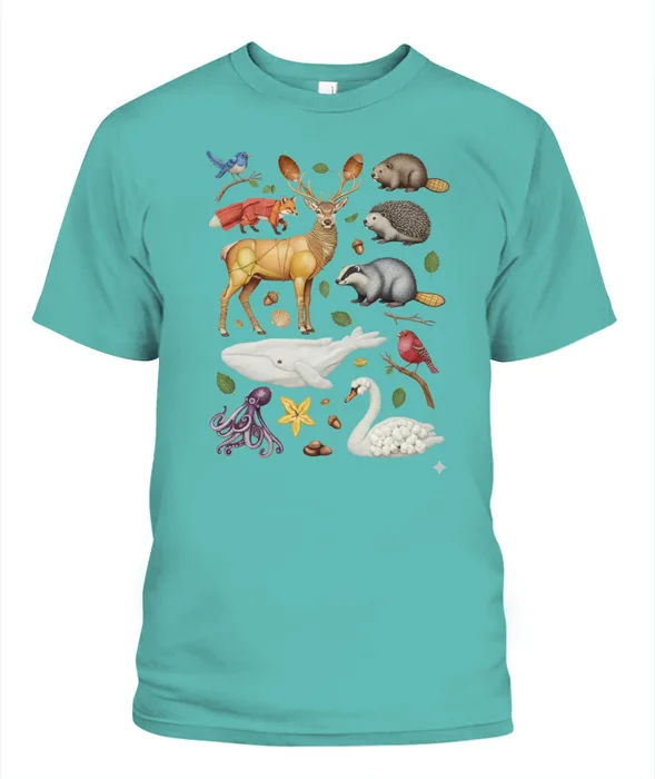 Unisex T-Shirt | Comfort Colors 1717 (US) 90s retro animals + nature 183
