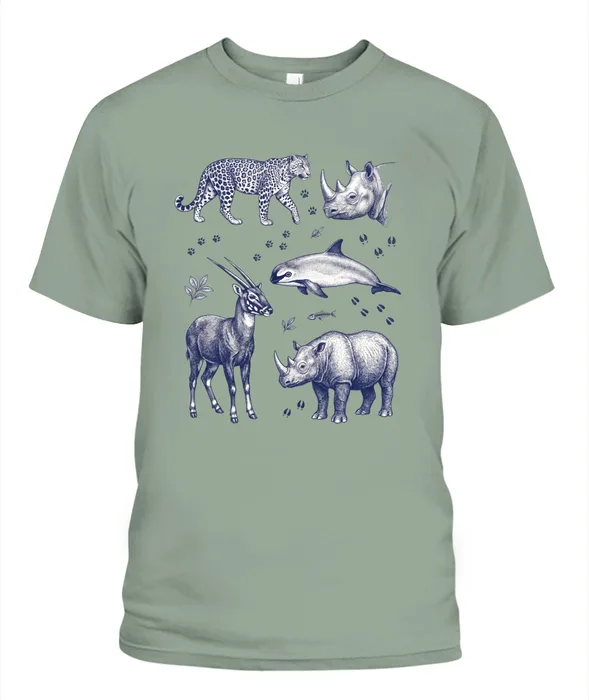 Unisex T-Shirt | Comfort Colors 1717 (US) 90s retro animals + nature 88