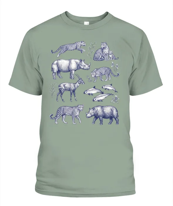 Unisex T-Shirt | Comfort Colors 1717 (US) 90s retro animals + nature 87