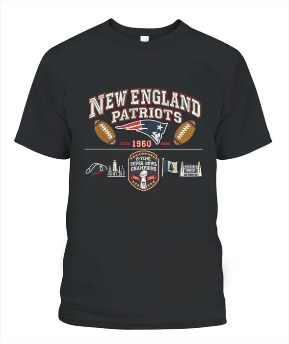 New England Patriots 1960 Premium Embroidered – 6-Time Super Bowl Champions Heritage Football