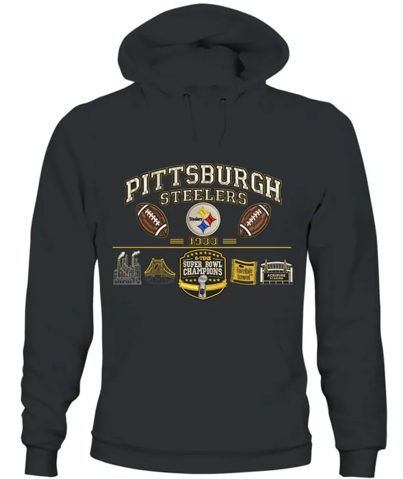 Pittsburgh Steelers 1933 Premium Embroidered – 6-Time Super Bowl Champions Heritage Football