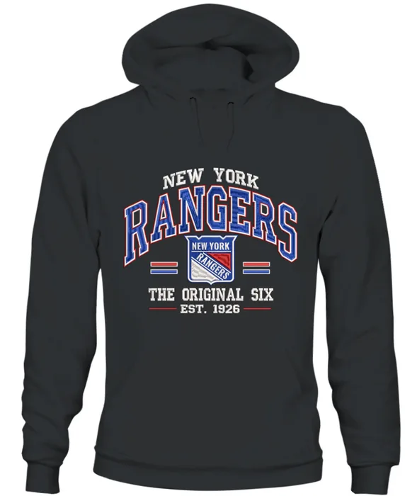 New York Rangers Original Six Premium Embroidered – Vintage NHL Heritage Est. 1926 Pullover