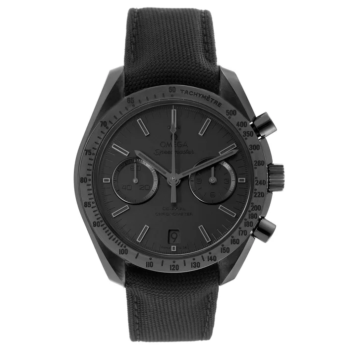 Omega Speedmaster Moonwatch Dark Side of the Moon "Black Black" Chronograph Black Dial Black Nylon Men's Watch