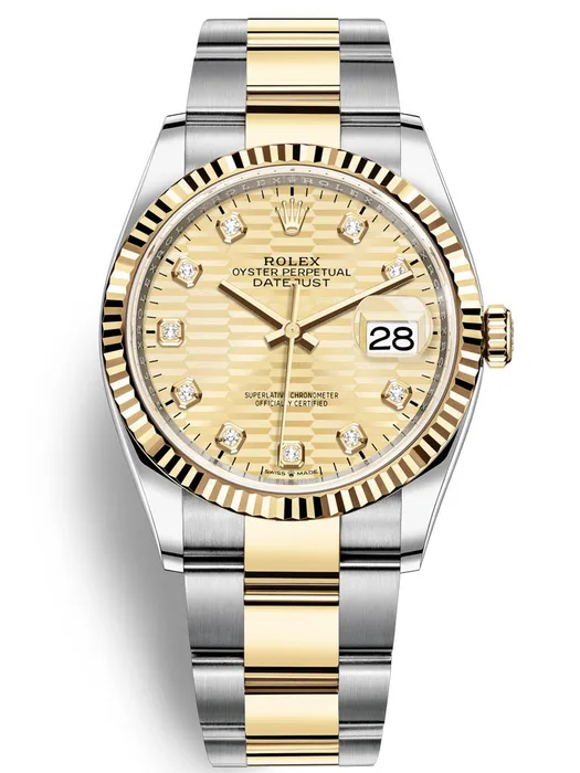 Rolex Datejust 36mm, Oystersteel and 18k Yellow Gold, Ref# 126233-0046 Watch