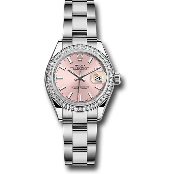 Rolex Lady-Datejust 28, Oystersteel and 18k White Gold, Ref# 279384RBR-0004 Watch