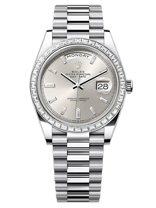 Rolex Day-Date Men's Watch with stones with Japanese mechanical movement 40mm