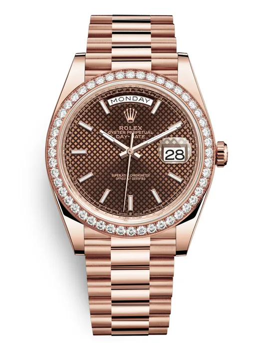 Rolex Day-Date 40 Everose gold Ref# 228345RBR-0005 Watch