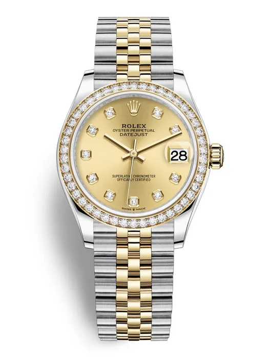 Rolex Datejust 31, Oystersteel, 18kt Yellow Gold and diamonds, Ref# 278383RBR-0026 Watch