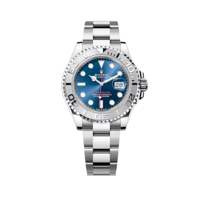 YACHT-MASTER 40 Blue Dial Platinum and Steel Mens Watch 116622