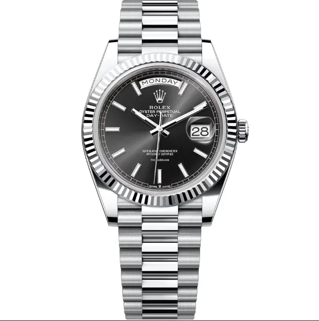 Day-date 40 Platinum Black Dial Men's Watch M228236-0003