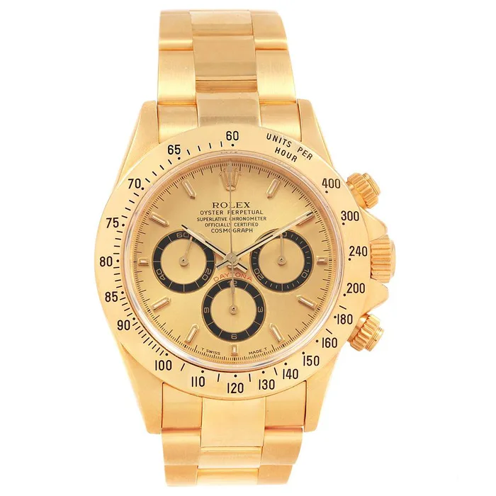 Rolex Zenith Daytona 16528 18K Yellow Gold Mens Watch