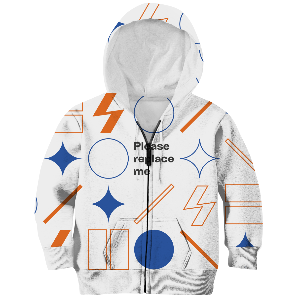 AOP Kid's Zip Hoodie - Soft Felt Standard (EU)