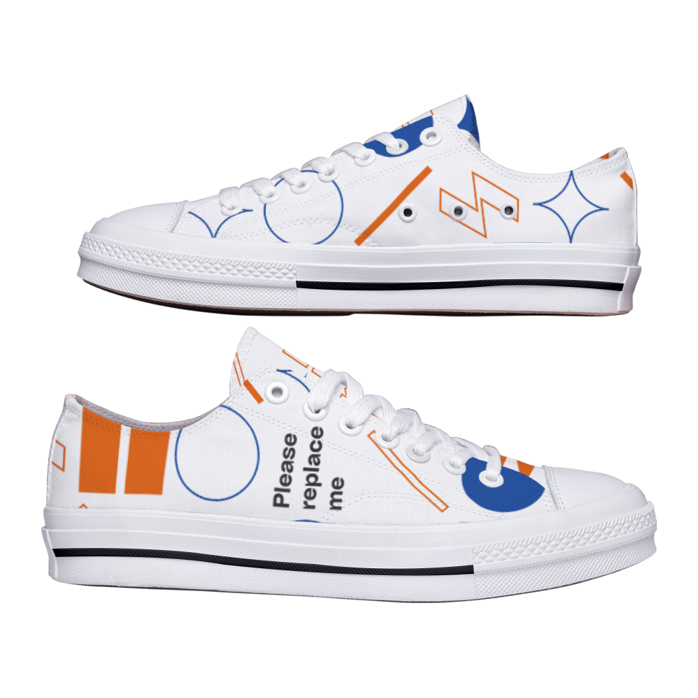 Low Cut Canvas Shoes With Line (CN)