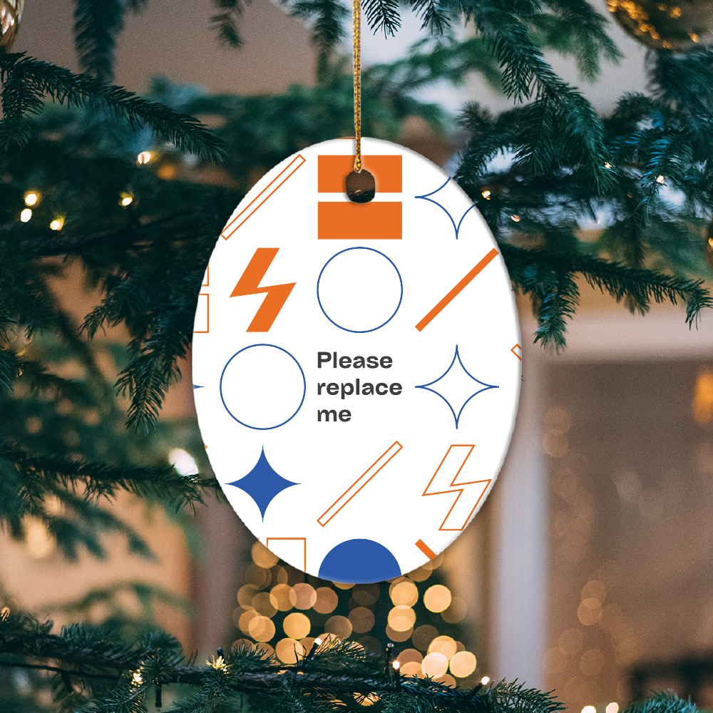 Ceramic Ornament - Oval (US)