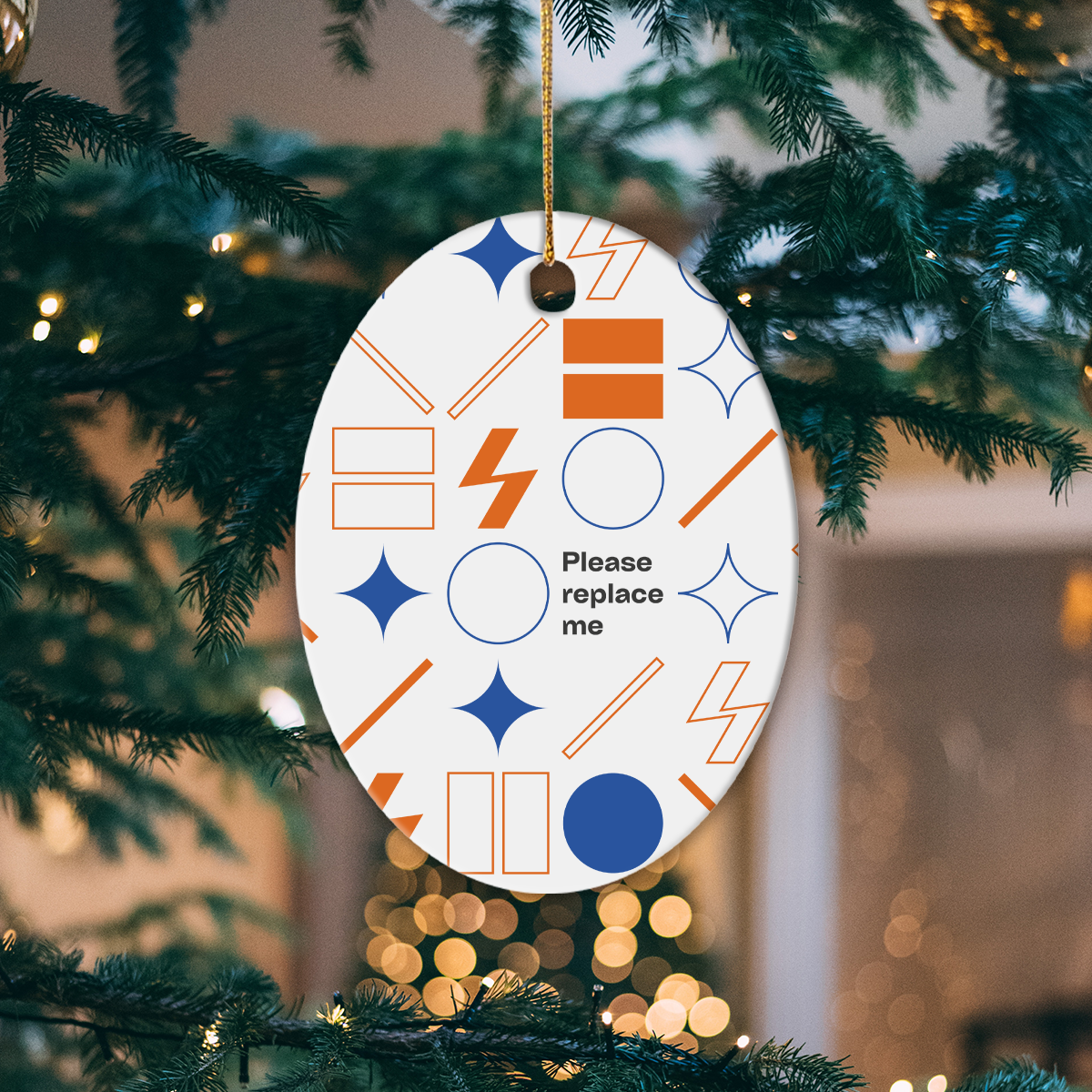 Ceramic Ornament - Oval (US Label)
