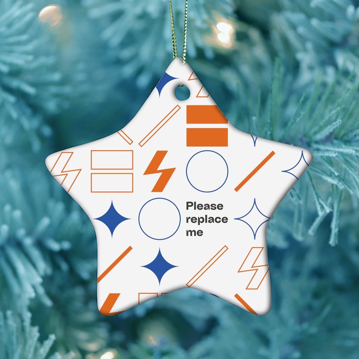 Ceramic Ornament - Star (US Label)