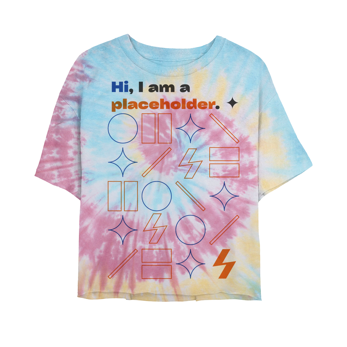 Lady's Tie Dye Cropped T-Shirt (US)
