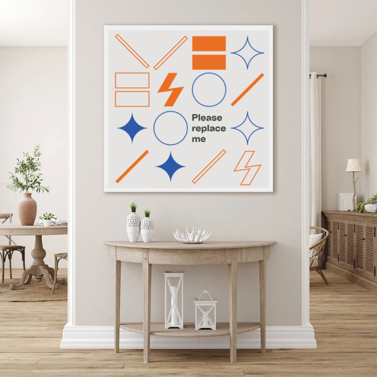 Assembled Framed Textile Art - Portrait (US Label)