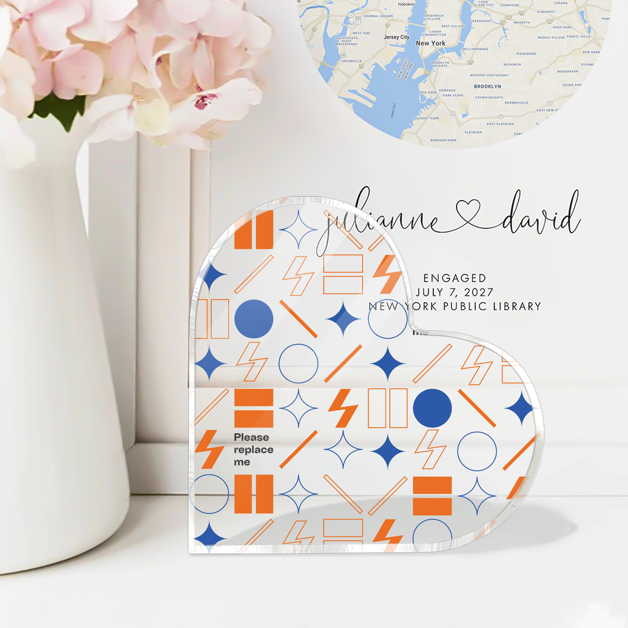 Heart Shaped Acrylic Block (EU Label)