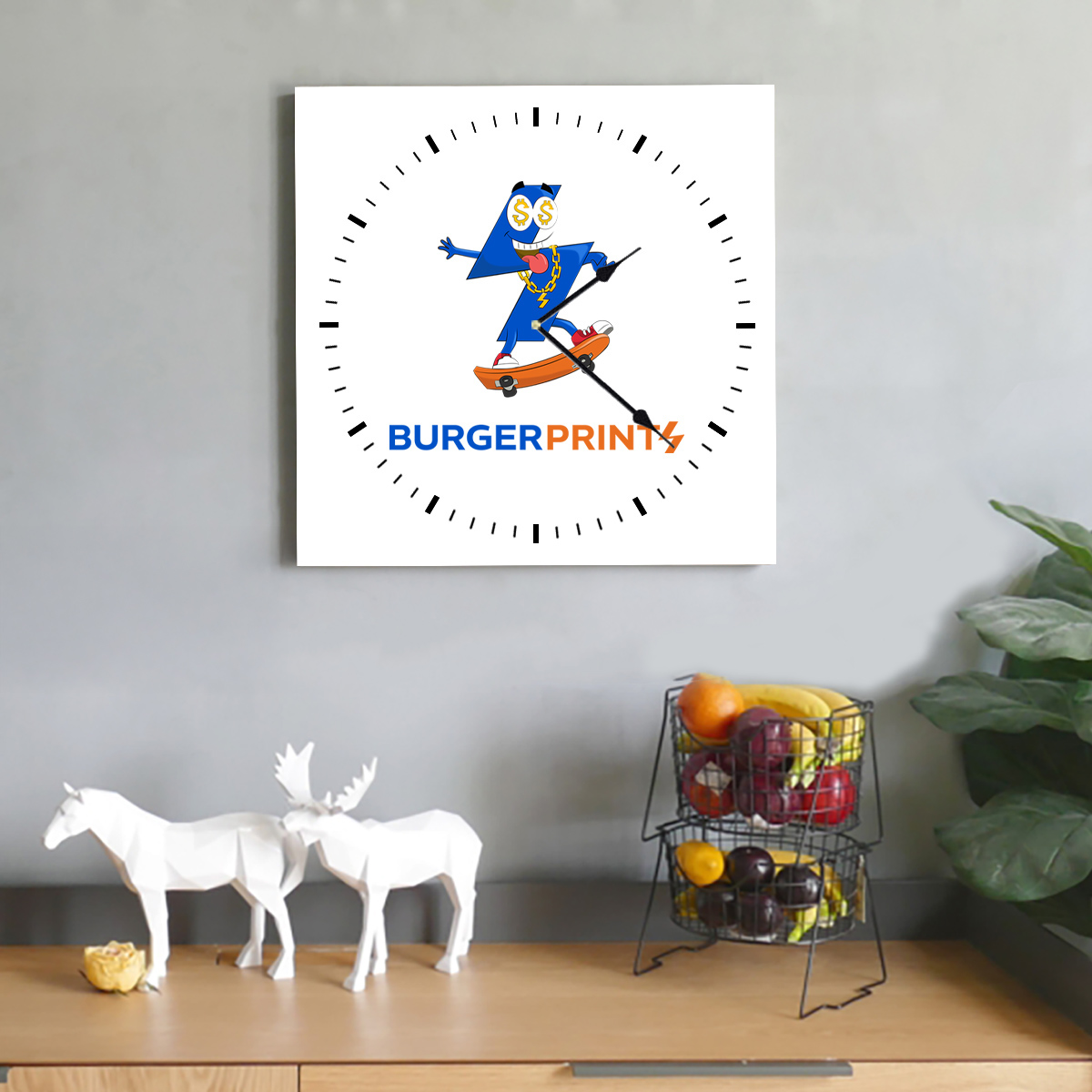 Square Wall Clock (UK)