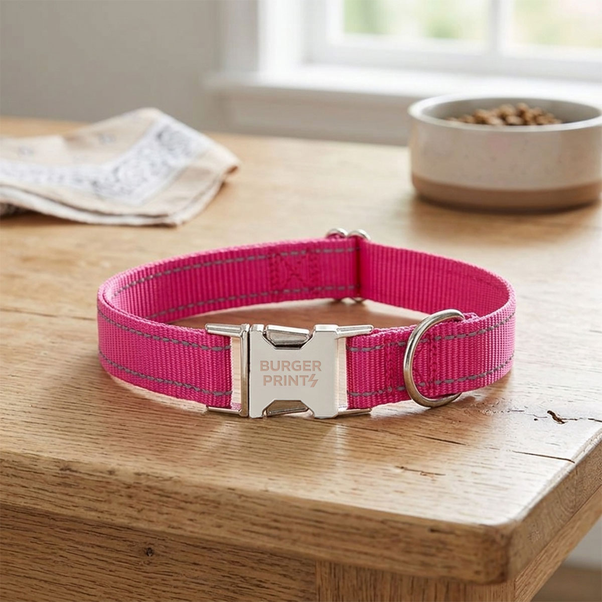 Engraved Metal Buckle Pet Collar (US)