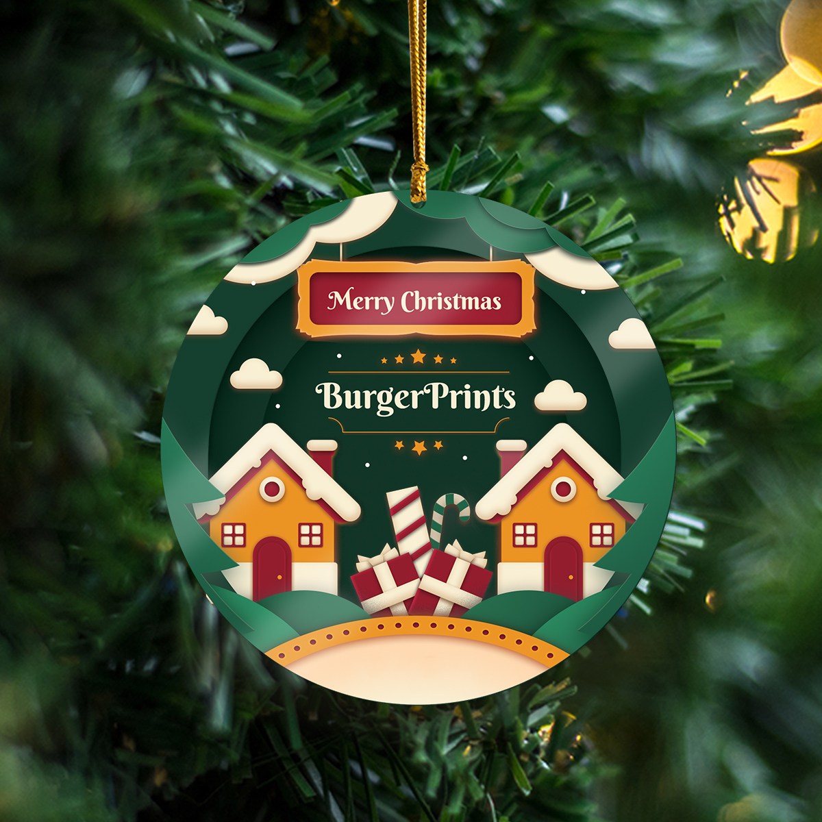 Acrylic Ornament - Custom Shape - 2 Layers (US)