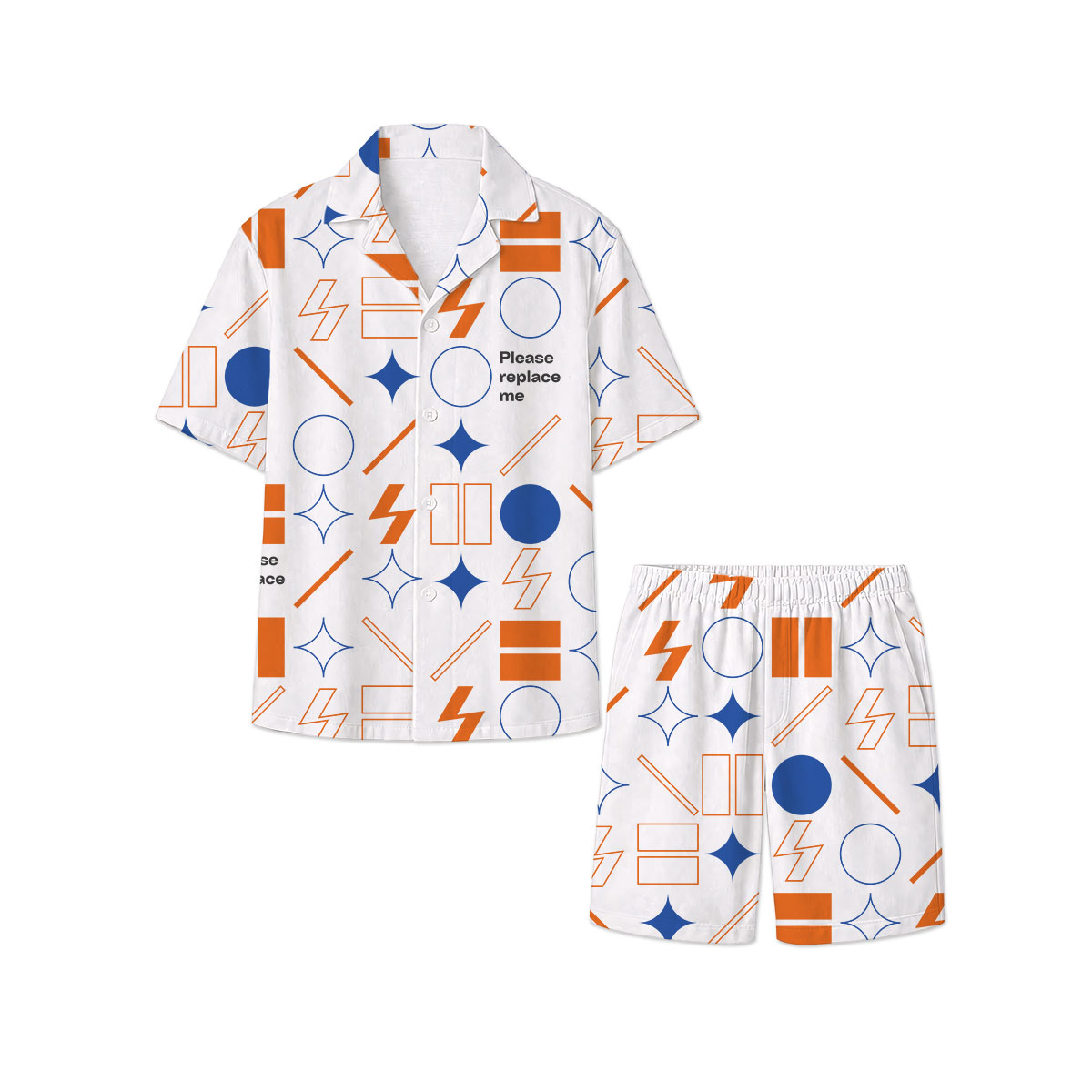 AOP Men's V-Neck Short Pajama Set (US Label)