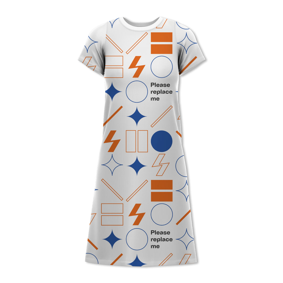 AOP Short Sleeve Tunic Dress (US)
