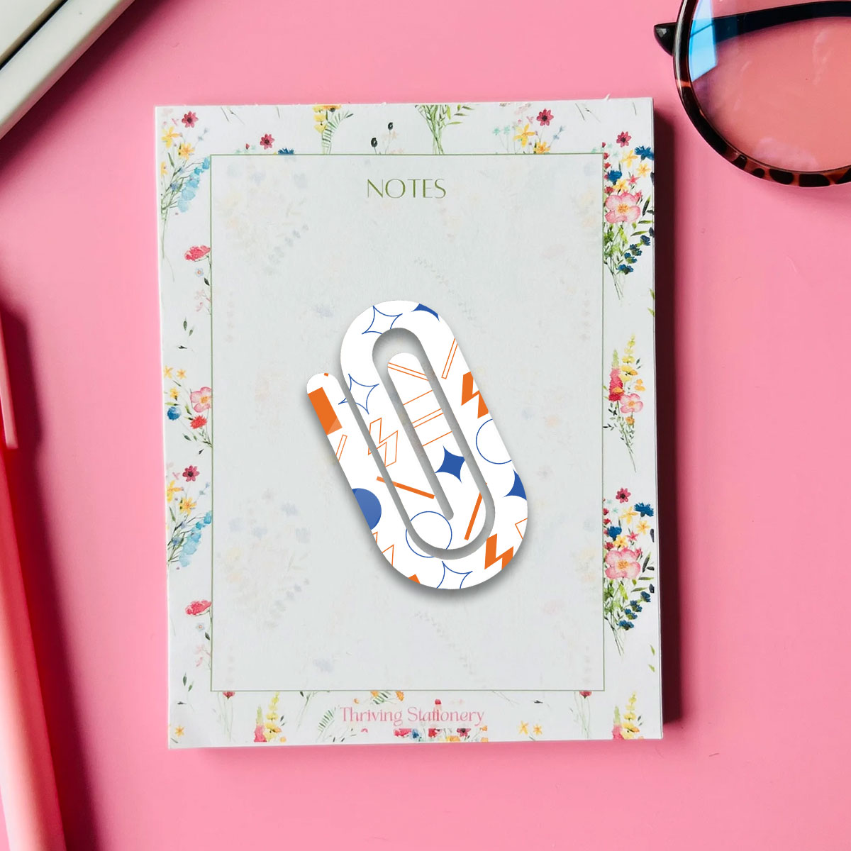 Acrylic Paper Clip - Custom Shape - 2 Sides (US Label)