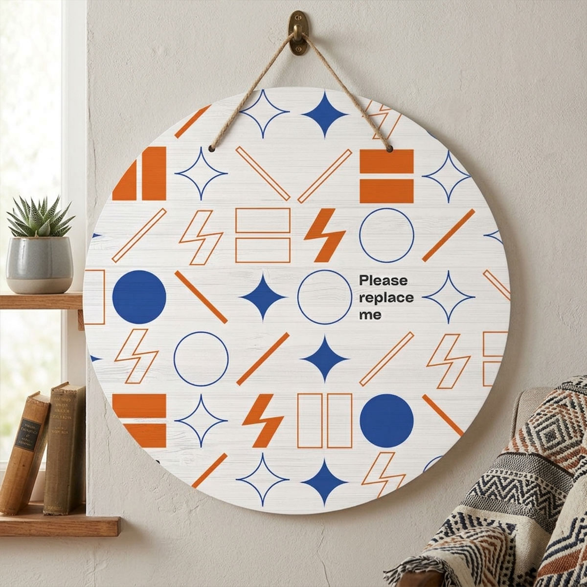 Wooden Hanging Sign - Circle (US)