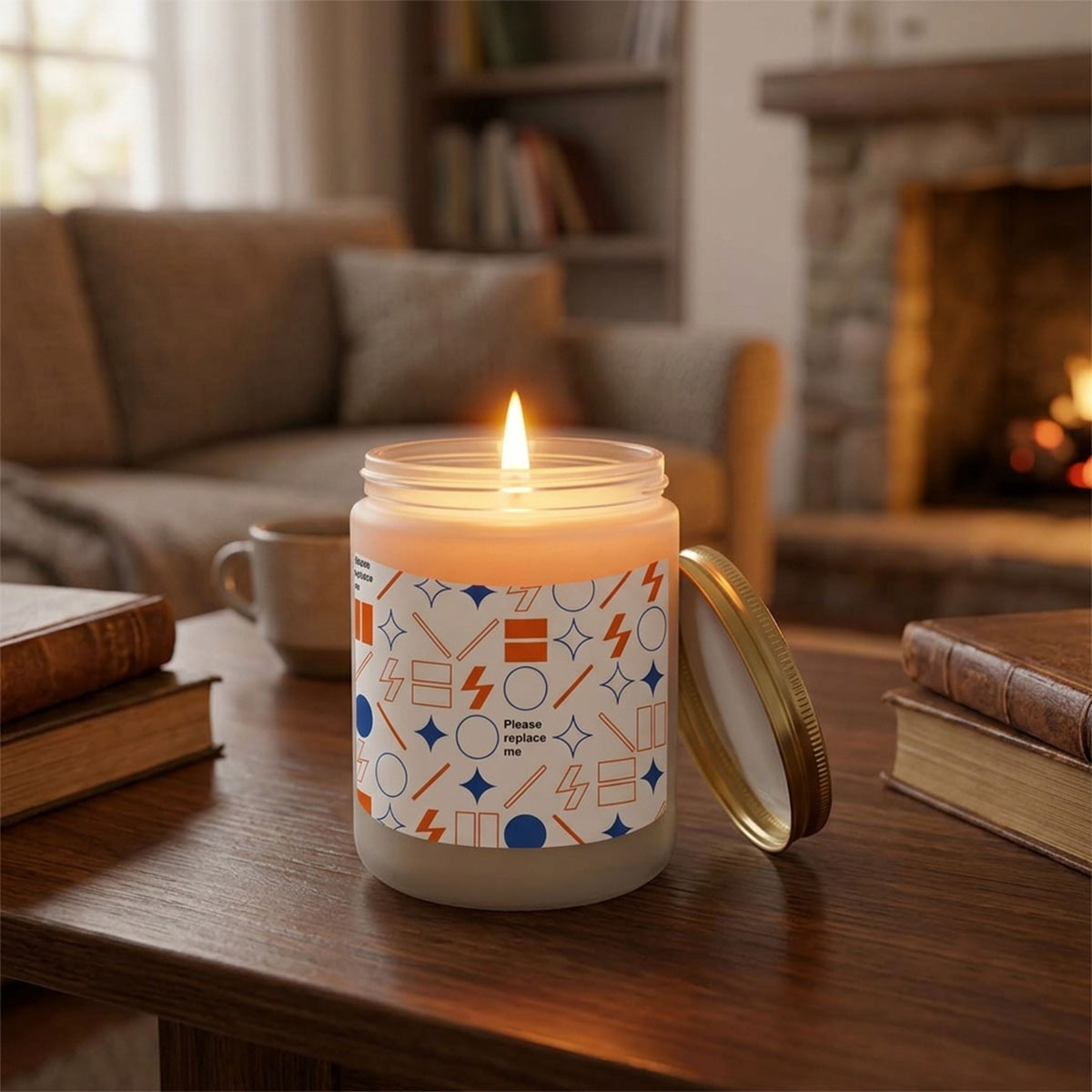 Frosted Glass Candle Jar (US Label)