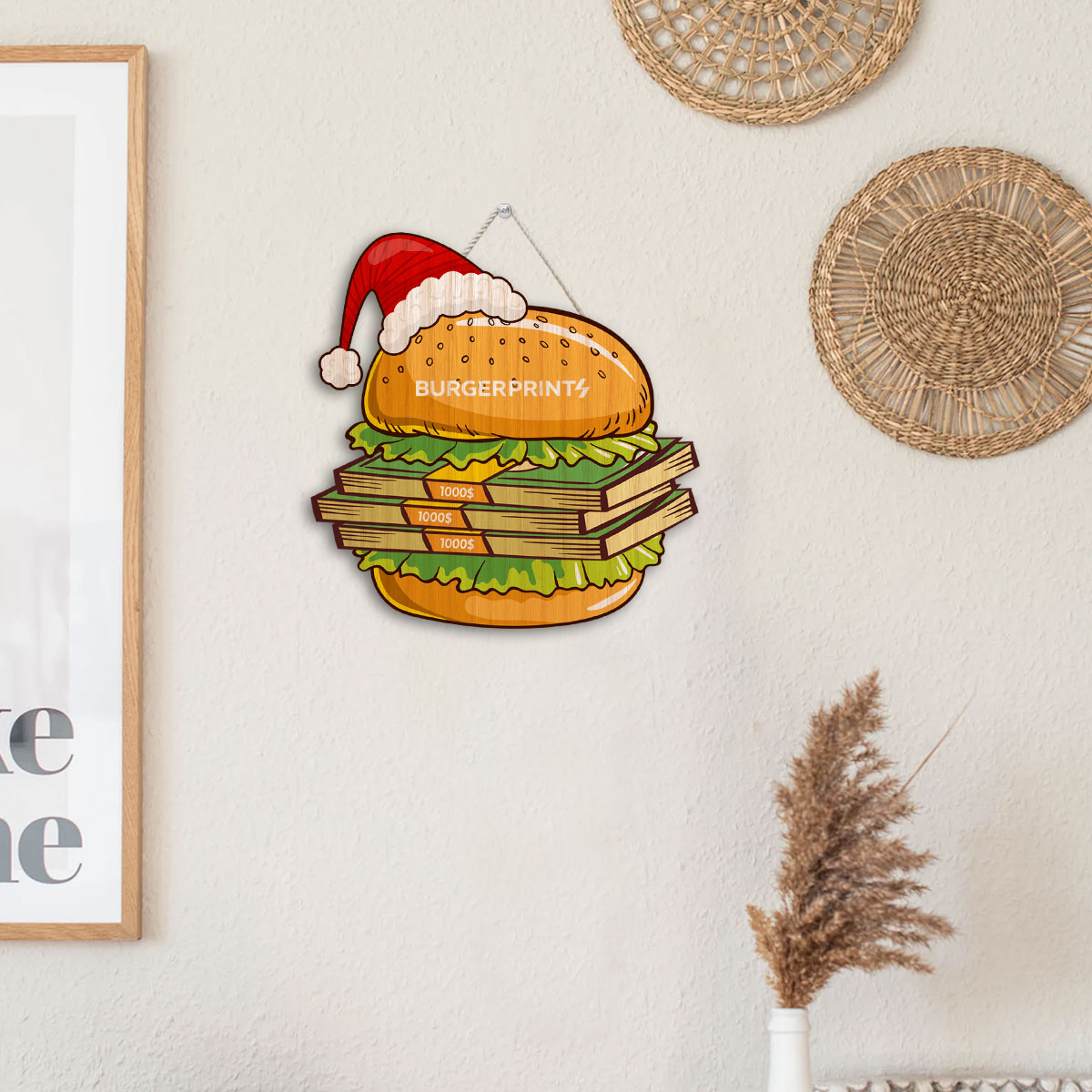 Wooden Hanging Sign - Custom Shape - 1 Side (US)