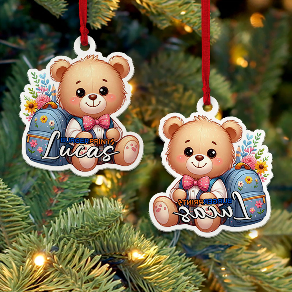 Wooden Ornament - Custom Shape - 2 Sides (US Label)