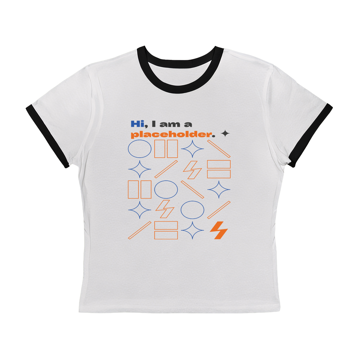 Women's Ringer Crop Tee | Tai Apparel T001578 (US)