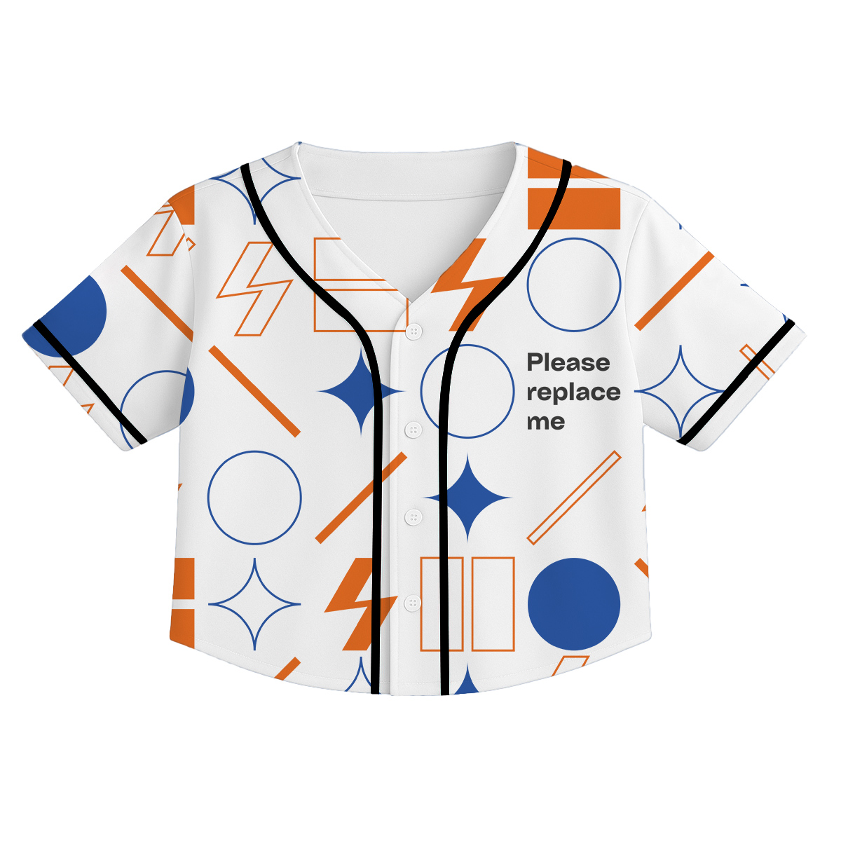 Women's Crop Top Baseball Jersey Shirt (VN)