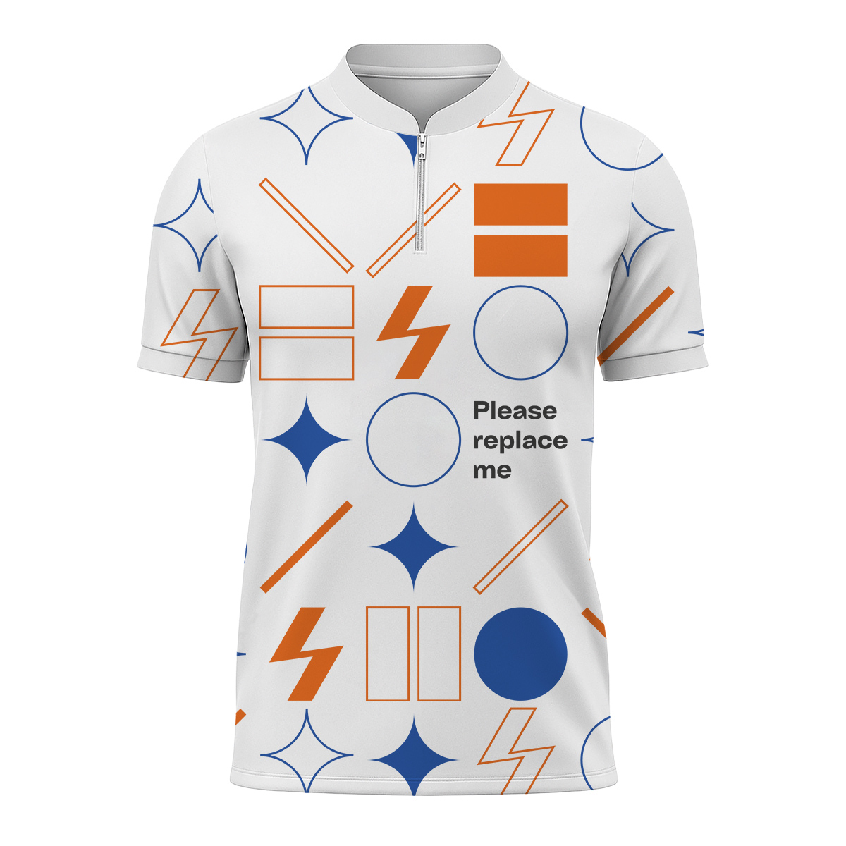 AOP Zipper Polo Bowling Jersey Shirt (VN)