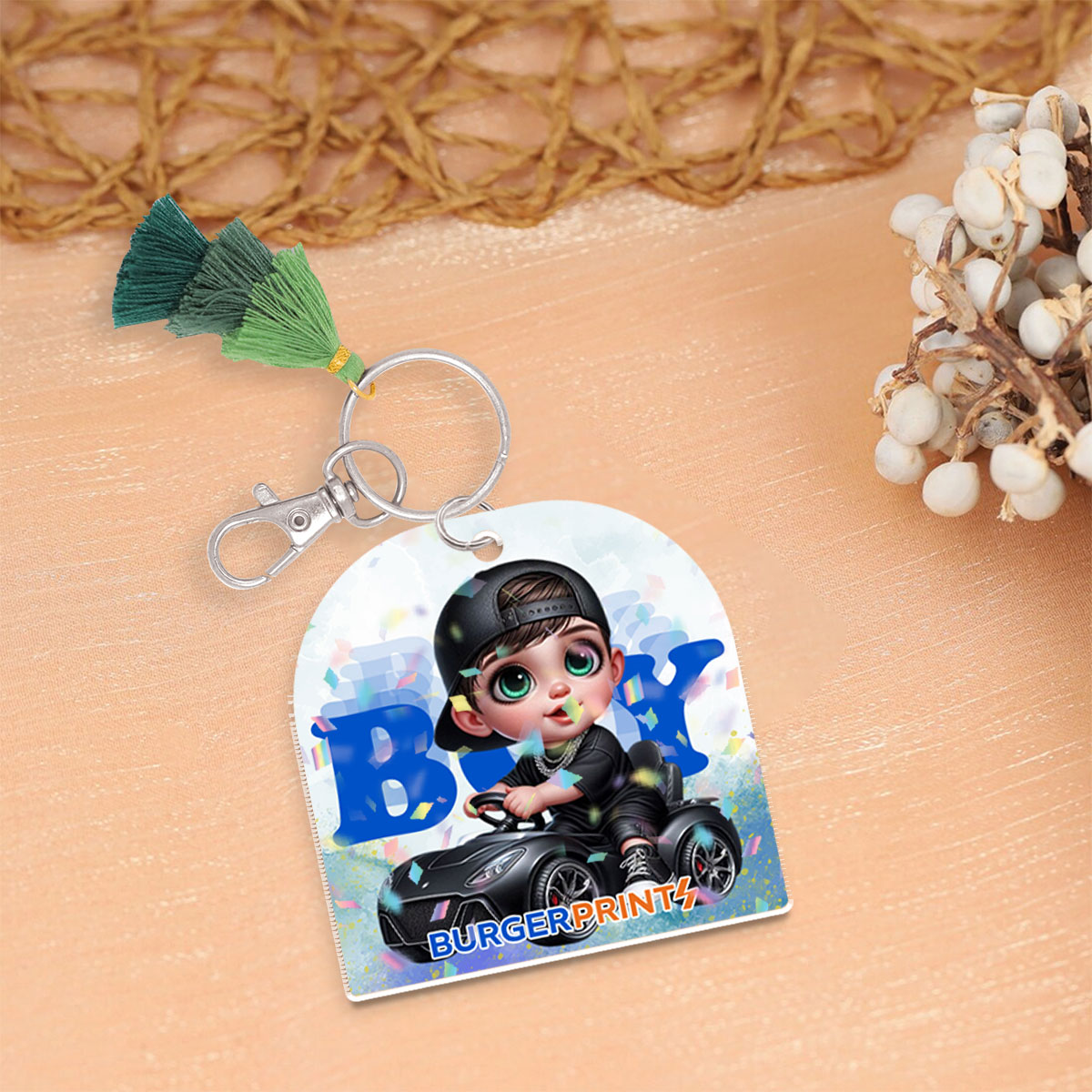 Holo Acrylic Keychain With Tassel (VN)