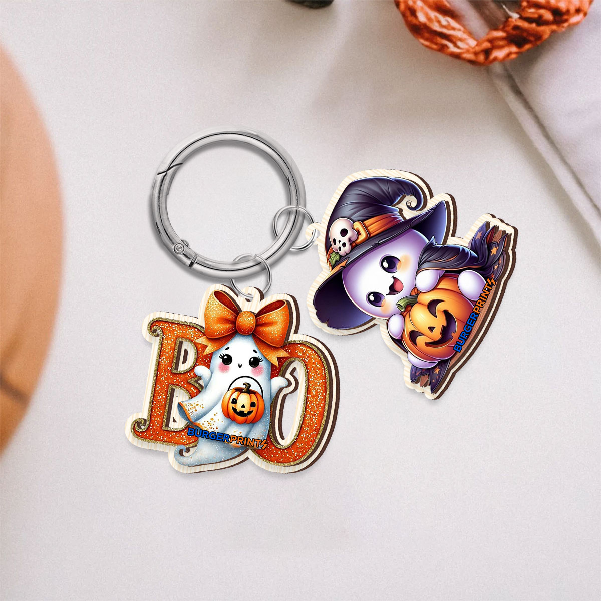Wooden Custom Keychain With Charm - 2 Sides (VN)