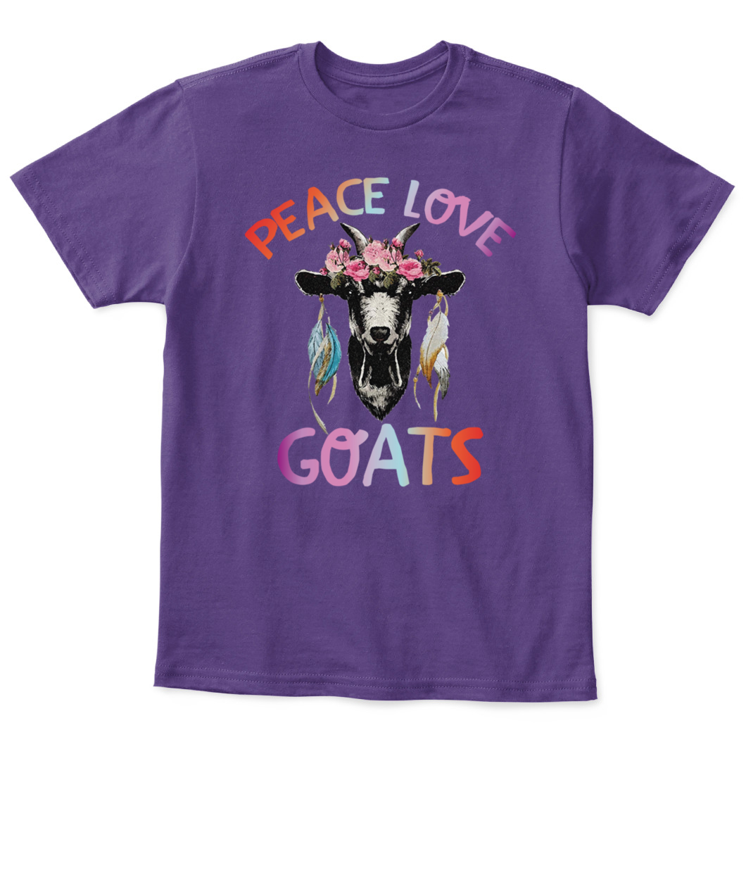 Peace Love Goat tshirt Funny Goat hippies gift