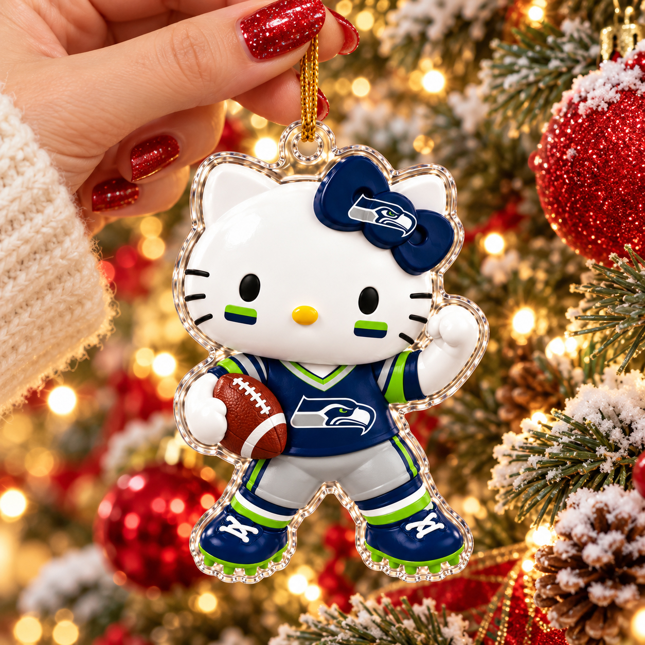 The Grinch Christmas Acrylic 2D Ornament, Funny Ladder Holiday Tree Decoration, Grinchmas Hanging Ornament, Christmas Gift
