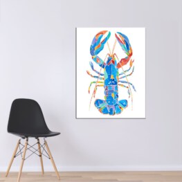Blue Lobster Wall Art - Lobster Canvas Wall Art