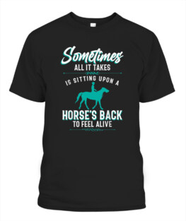 Somtimes All It Takes Sitting Horses Back - Great Gift