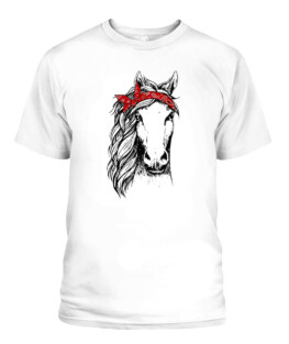 Horse Bandana T Shirt for Horseback Riding Horse Lover
