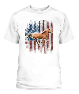 Patriotic Horse American Flag Horseback Riding Farm Gift