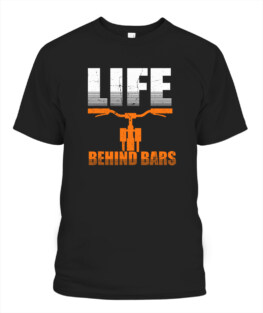 Funny Life Behind Bars Biker Graphic tee shirt for biker men women