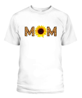 Leopard Print Mom Sunflower Mothers Day Cute Cheetah Print TShirt Gifts for Mom Full Size S-5XL