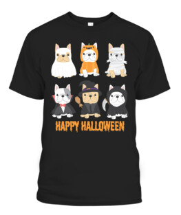 Happy Halloween Pug Dogs Cute French Bulldog Lover Gifts T-Shirt